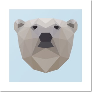 Low Poly Polar Bear Posters and Art